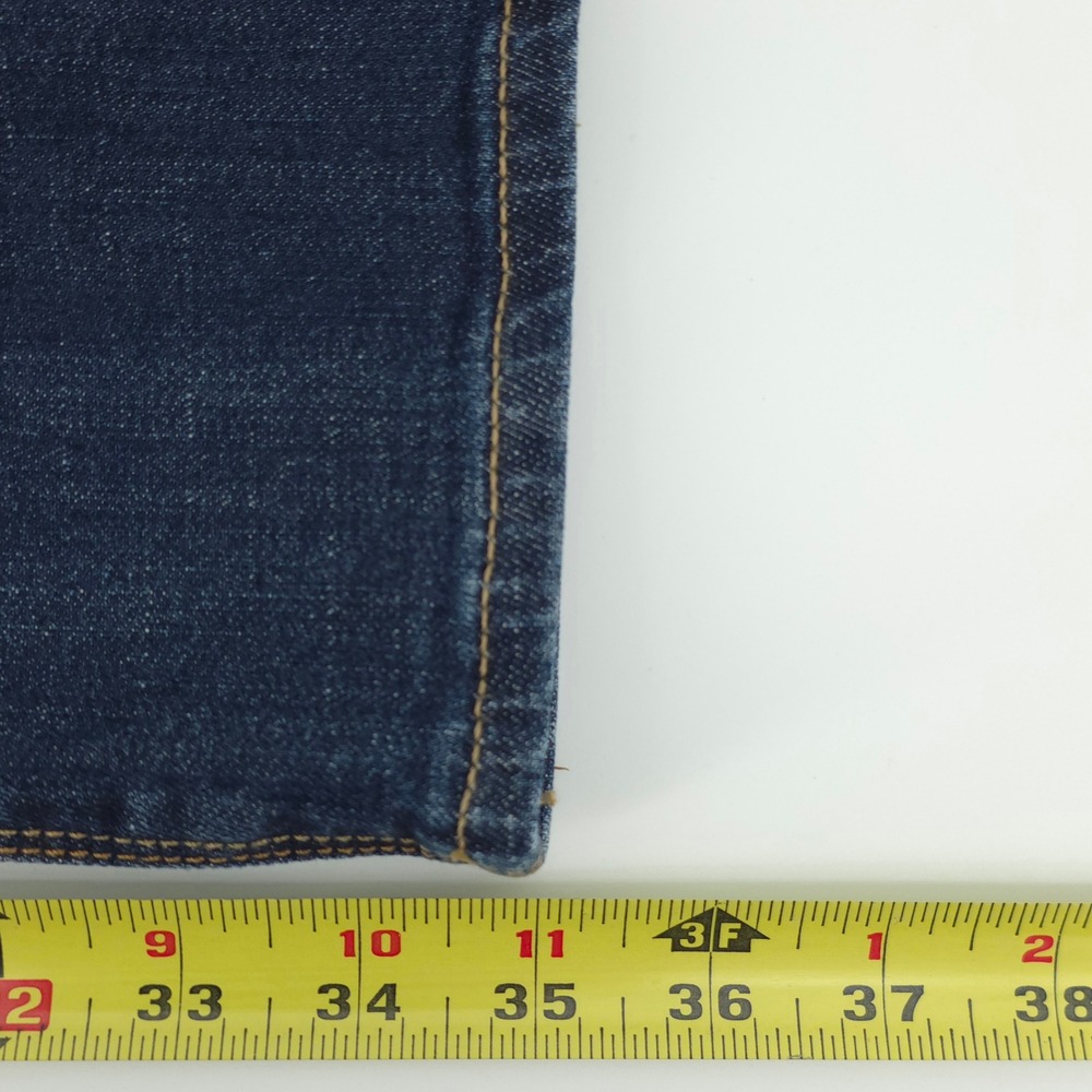 Express Stella Low Rise Bootcut Womens Jeans 8L Blue Dark Wash Denim Long Inseam - Picture 9 of 9